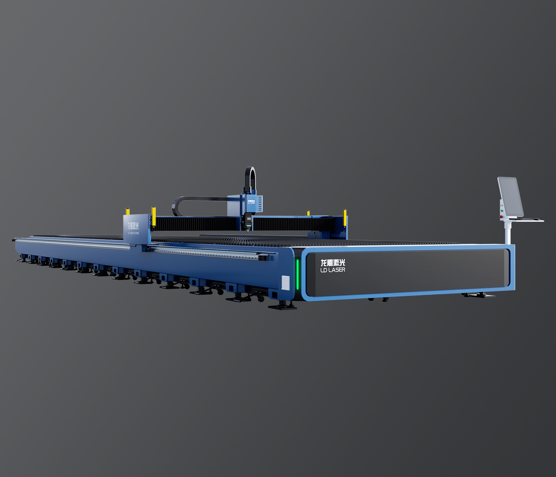 侧挂式单平台光纤激光切割机